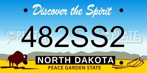 482SS2 North Dakota License Plate