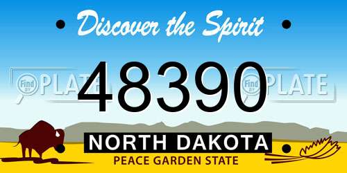 48390 North Dakota License Plate