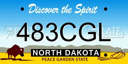 483CGL North Dakota License Plate