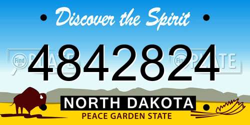 4842824 North Dakota License Plate