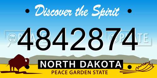 4842874 North Dakota License Plate