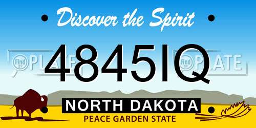 4845IQ North Dakota License Plate