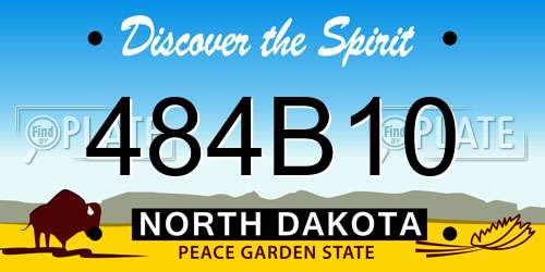 484B10 North Dakota License Plate