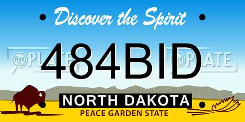 484BID North Dakota License Plate