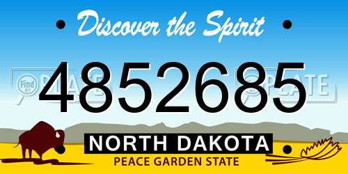 4852685 North Dakota License Plate