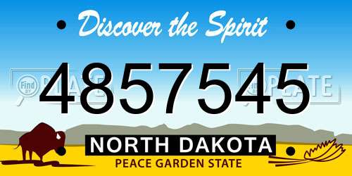 4857545 North Dakota License Plate