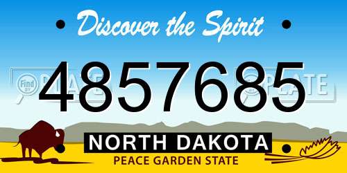 4857685 North Dakota License Plate