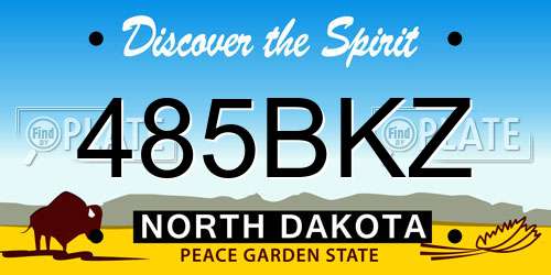 485BKZ North Dakota License Plate
