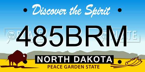 485BRM North Dakota License Plate