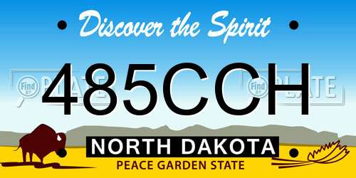 485CCH North Dakota License Plate