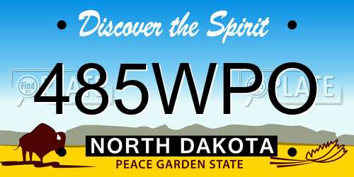 485WPO North Dakota License Plate