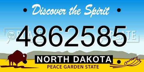 4862585 North Dakota License Plate