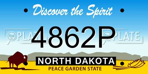 4862P North Dakota License Plate