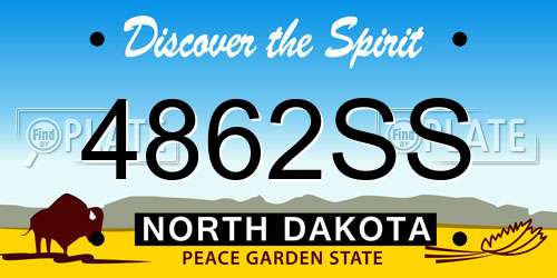 4862SS North Dakota License Plate
