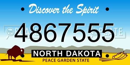 4867555 North Dakota License Plate