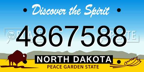 4867588 North Dakota License Plate