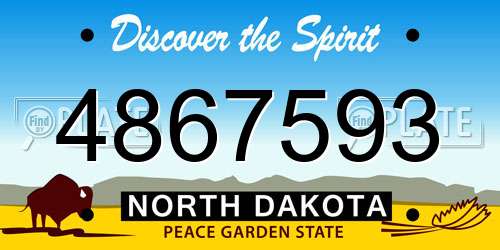 4867593 North Dakota License Plate