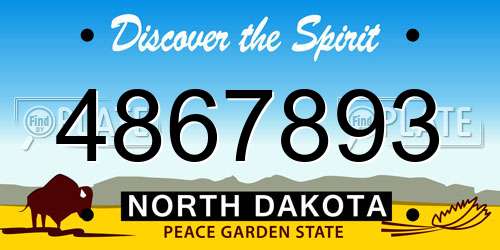 4867893 North Dakota License Plate