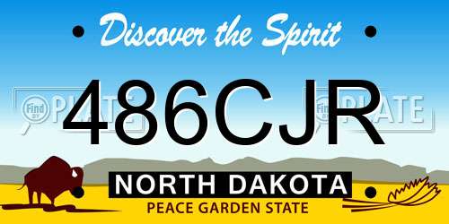 486CJR North Dakota License Plate