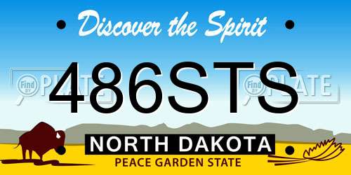 486STS North Dakota License Plate