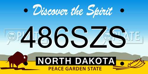 486SZS North Dakota License Plate