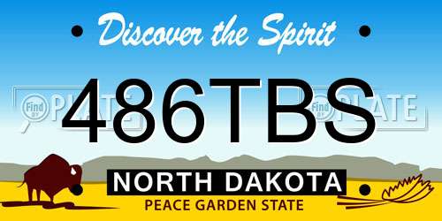486TBS North Dakota License Plate