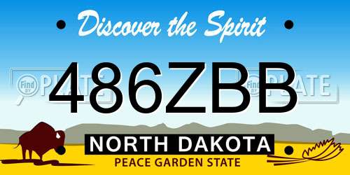 486ZBB North Dakota License Plate