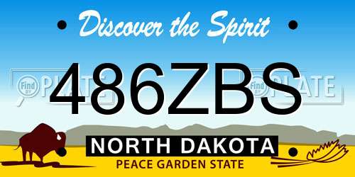 486ZBS North Dakota License Plate