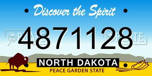 4871128 North Dakota License Plate