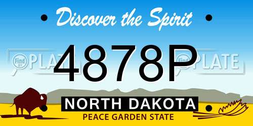 4878P North Dakota License Plate