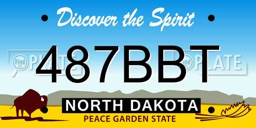 487BBT North Dakota License Plate
