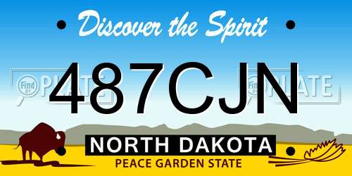 487CJN North Dakota License Plate
