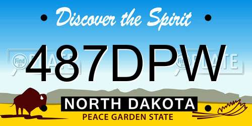 487DPW North Dakota License Plate