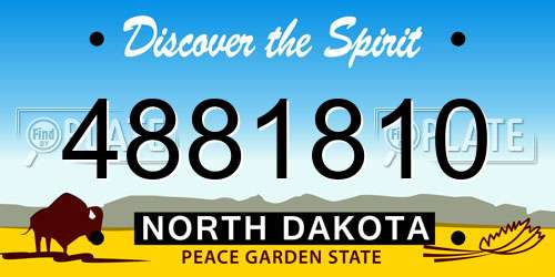 4881810 North Dakota License Plate