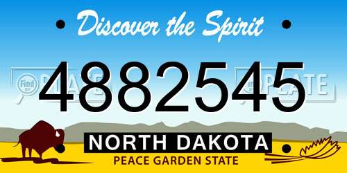 4882545 North Dakota License Plate