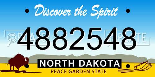 4882548 North Dakota License Plate