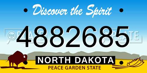 4882685 North Dakota License Plate