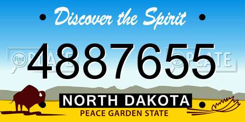 4887655 North Dakota License Plate