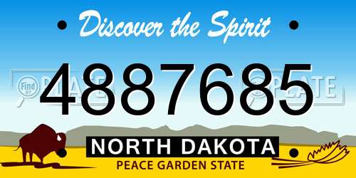 4887685 North Dakota License Plate