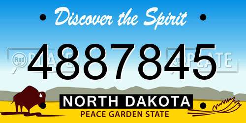 4887845 North Dakota License Plate