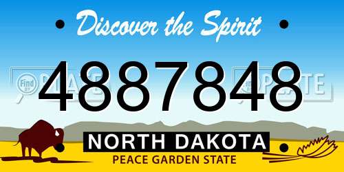 4887848 North Dakota License Plate