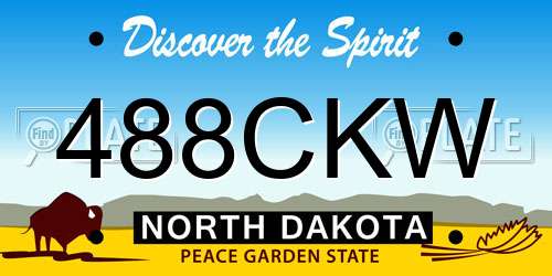 488CKW North Dakota License Plate