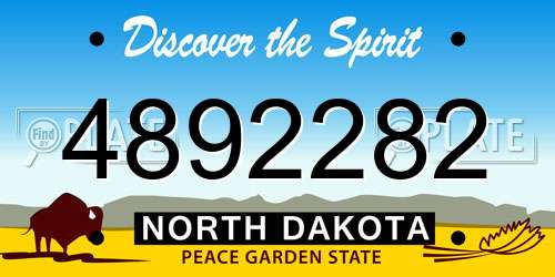 4892282 North Dakota License Plate