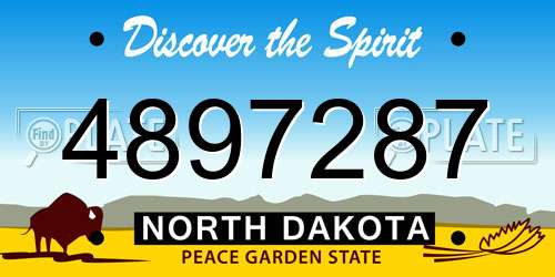 4897287 North Dakota License Plate