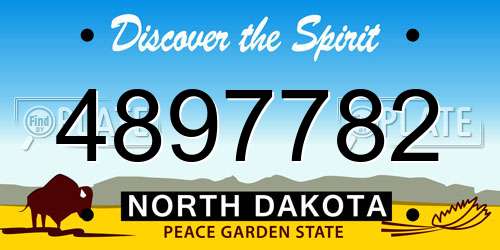 4897782 North Dakota License Plate