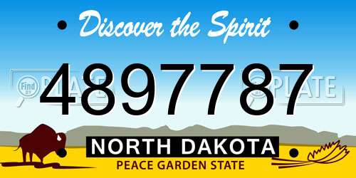 4897787 North Dakota License Plate