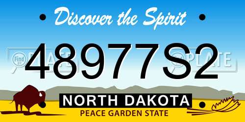 48977S2 North Dakota License Plate