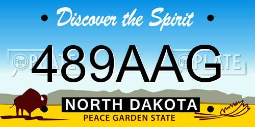 489AAG North Dakota License Plate