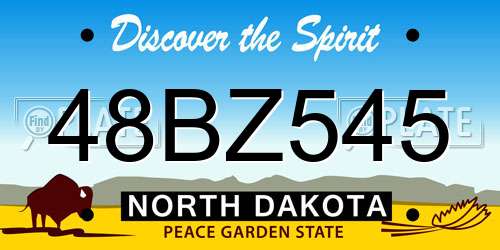 48BZ545 North Dakota License Plate