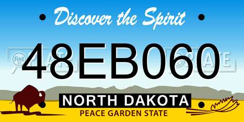 48EB060 North Dakota License Plate